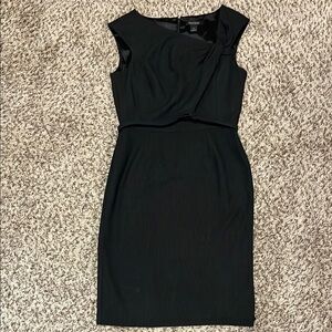 White House Black Market Black Mini Dotted Sheath Dress
